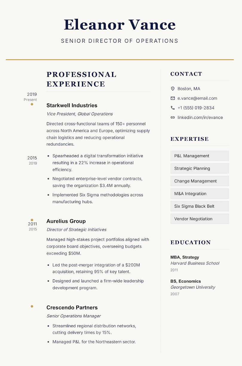 Neo-Classicist Resume Layout