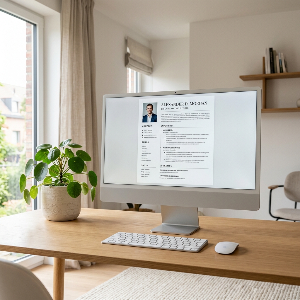 NiceResume Editor Screen Mockup